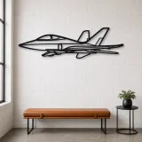 Insegna in metallo silhouette aereo Super Scorpion, Silhouette aereo in metallo, Decorazione parete aviazione, Decorazione per aviatori