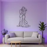 Elegant Evening Couple Metal Wall Art | Romantic Couple Decor