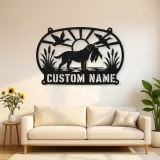 Personalized Duck Hunting Dog Metal Wall Art