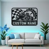Personalized Hot Rod Racing Metal Wall Art