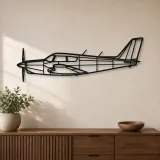 Silhouette d'avion PA-24 Comanche en métal, Décoration murale en métal, Décor aéronautique, Décor d'aviation