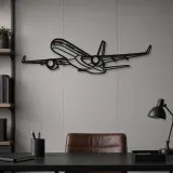 Silhouette d'avion en métal 757-200 Angle, décoration murale en métal, décoration aéronautique, cadeau pour pilote