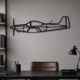 Silhouette en métal d'avion Falco F8L, décoration murale en métal, décoration aéronautique, cadeau pour aviateurs