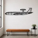 Silhouette en métal d'avion E-3G Sentry, décoration murale en métal, décoration aéronautique, cadeau pour aviateurs