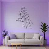 Serene Seated Figure Metal Wall Art | Feminine Figure Wall Decor