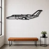 Silhouette de l'avion CJ3+ en métal, Silhouette d'avion en métal, Décoration murale aviation, Décoration aviateur