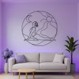 Pigeon Pose Release Metal Wall Art | Yoga and Meditation Wall Decor