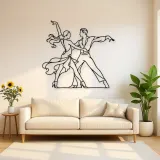 Cha Cha Pose Metal Wall Art | Couple Dance Wall Decor