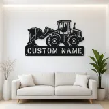 Personalized Wheel Loader Dumping Material Metal Wall Art
