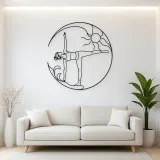 Half Moon Balance Metal Wall Art | Yoga and Meditation Wall Decor