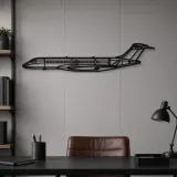 Silhouette en métal d'avion Global 7500, décoration murale en métal, décoration aéronautique, décoration d'aviation