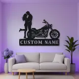 Personalized Cruiser Couple Metal Wall Art with Lifted Heel