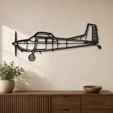 Silhouette d'avion en métal 180K, Décoration murale en métal, Décor aéronautique, Décorateur aviateur