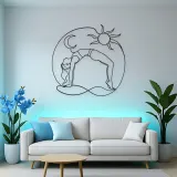 Wheel Pose Energy Metal Wall Art | Yoga and Meditation Wall Decor