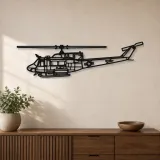 Silhouette en métal du UH-1N Huey, Décoration murale en métal, Décor aéronautique, Décorateur aviateur