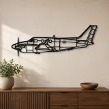 Silhouette en métal d'avion King Air C90 GTX, Décoration murale en métal, Décor aéronautique, Décor d'aviation