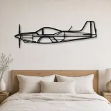 Silhouette en métal d'avion Falco F8L, décoration murale en métal, décoration aéronautique, cadeau pour aviateurs