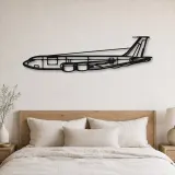 Silhouette en métal d'avion KC-135R Stratotanker, Décoration murale en métal, Décor aéronautique, Décor d'aviation