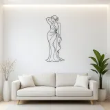 Evening Glamour Pose Metal Wall Art | Fashion Figure Wall Decor