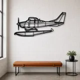 Silhouette d'avion en métal 206 Turbo Stationair, Décoration murale en métal, Décor aéronautique, Décorateur aviateur