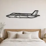 Insegna in metallo silhouette aereo F35A Lightning II, Silhouette di aerei in metallo, Decorazione murale di aviazione, Decorazione per aviatori