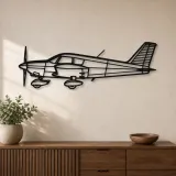 Silhouette en métal d'avion Cherokee PA-28-140, Décoration murale en métal, Décor aéronautique, Cadeau pour aviateur