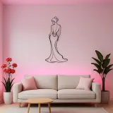 Fashion Back Silhouette Metal Wall Art | Fashion Figure Wall Decor