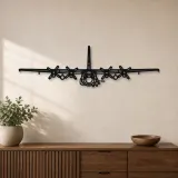 Insegna in metallo silhouette AC-130U Front