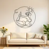 Bow Pose Energy Metal Wall Art | Yoga and Meditation Wall Decor