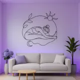 Seated Forward Fold Metal Wall Art | Yoga and Meditation Wall Decor