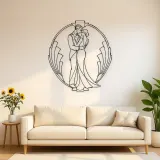 Metallschild „Art Deco Paar“ | Romantische Paardekoration