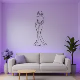 Elegant Back Outline Metal Wall Art | Feminine Figure Wall Decor
