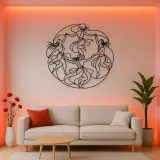 Tribal Dance Circle Metal Wall Art | Dance Silhouette Wall Decor
