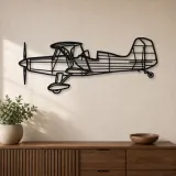 Silhouette in Metallo dell'Aereo Starduster too, Insegna in Metallo, Decorazione da Parete Aeronautica, Decorazione per Aviatori