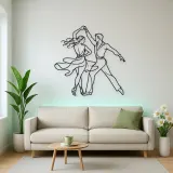 Salsa Couple Spin Metal Wall Art | Couple Dance Wall Decor