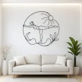 Warrior Three Flight Metal Wall Art | Yoga and Meditation Wall Decor