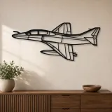 Silhouette d'avion TA-4J Skyhawk Angle en métal, Décoration murale en métal, Décor aéronautique, Décor d'aviation