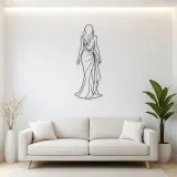 Long Hair Back View Metal Wall Art | Fashion Figure Wall Decor