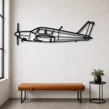 Silhouette d'avion PA-28 Cherokee en métal, Décoration murale en métal, Décor aéronautique, Décor d'aviation