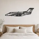Silhouette en métal d'avion PC-24, Décoration murale en métal, Décor aéronautique, Cadeau pour aviateur