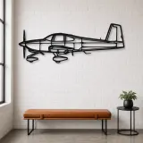 Silhouette de l'avion RV-10 en métal, décoration murale en métal, décoration aéronautique, décoration d'aviateur