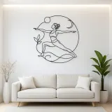 Side Angle Strength Metal Wall Art | Yoga and Meditation Wall Decor