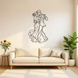 Dancing Close Embrace Metal Wall Art | Romantic Couple Decor