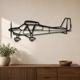 Silhouette en métal d'avion C42B, Décoration murale en métal, Décor aéronautique, Cadeau pour aviateur
