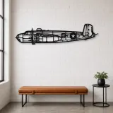 Silhouette d'avion B-25H en métal, Décoration murale en métal, Décor aéronautique, Cadeau pour aviateur