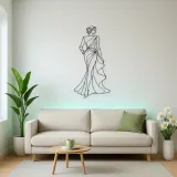 Runway Gown Pose Metal Wall Art | Fashion Figure Wall Decor