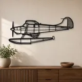 Silhouette d'avion en métal 170B Float, Décoration murale en métal, Décor aéronautique, Décorateur aviateur