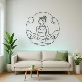 Lotus Pose Meditation Metal Wall Art | Yoga and Meditation Wall Decor