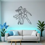 Salsa Couple Spin Metal Wall Art | Couple Dance Wall Decor