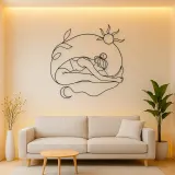 Seated Forward Fold Metal Wall Art | Yoga and Meditation Wall Decor